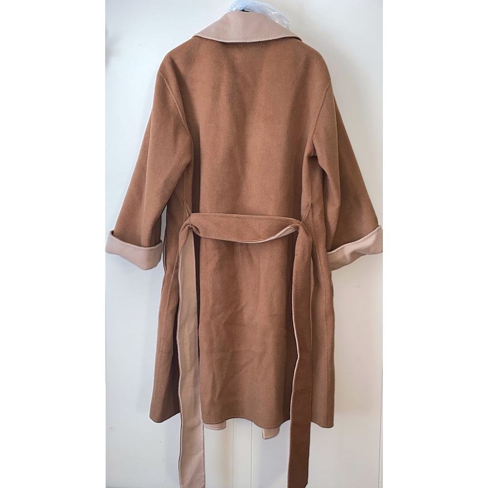 Alice + Olivia Tomiko Gorgeous Reversible Cashmere & Wool Blend Long Coat - Picture 7 of 16